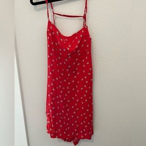 Free People Red Floral Mini Dress